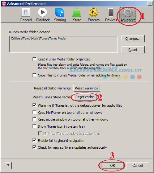 Cách xóa bộ nhớ Cache trên iTunes hiệu quả