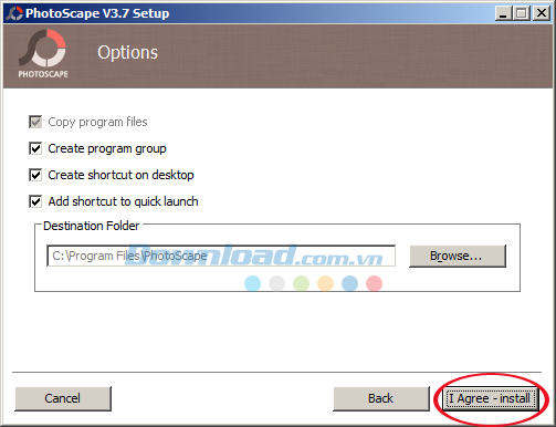 Cửa sổ Option Cài đặt và sử dụng PhotoScape chỉnh sửa ảnh miễn phí