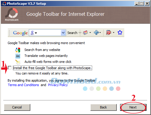 Cài đặt Toolbar của Google Cài đặt và sử dụng PhotoScape chỉnh sửa ảnh miễn phí