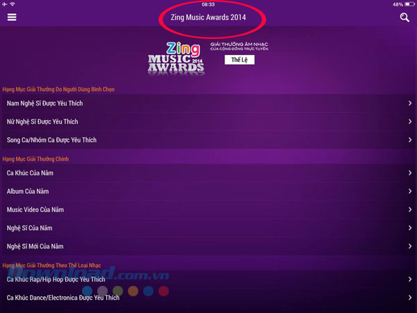 Zing Music Awards 2014