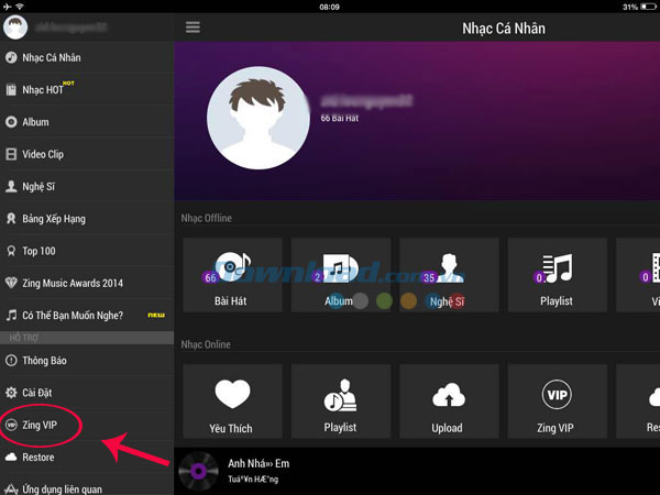 Cách đăng ký Zing VIP để tải nhạc miễn phí trên Zing MP3
