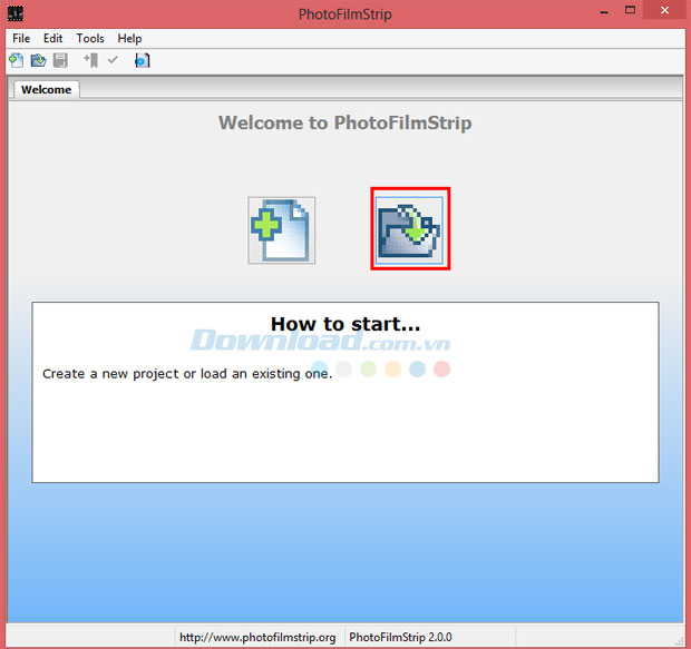 Tải dự án có sẵn