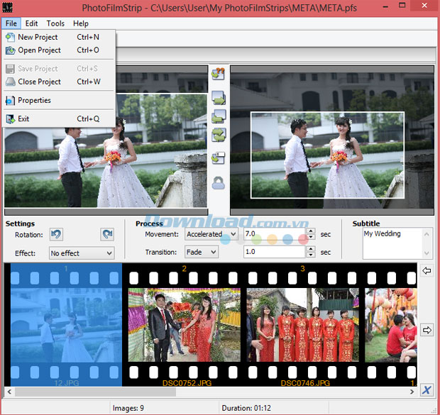 Chèn nhạc vào clip