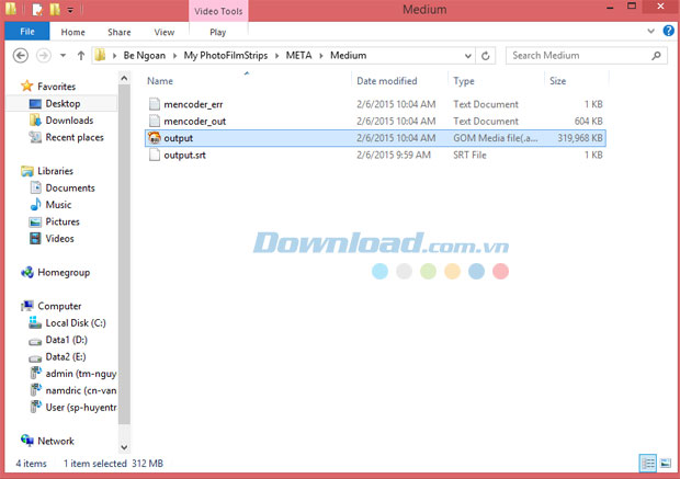 Tùy chỉnh hộp thoại Render FilmStrip