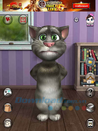 Giao diện chính Làm quen với game Talking Tom Cat 2