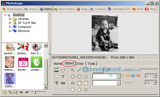 Cách tạo ảnh đen trắng nghệ thuật bằng PhotoScape