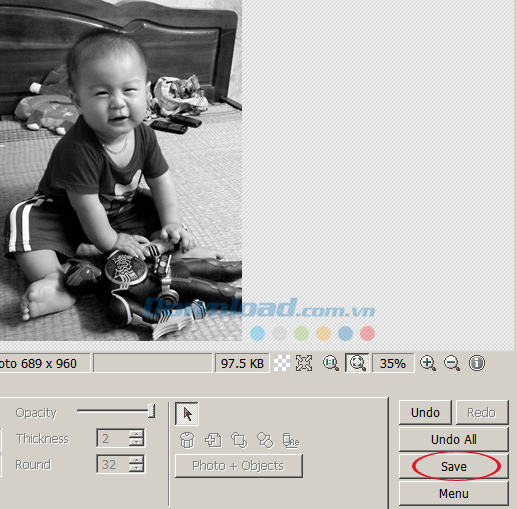Cách tạo ảnh đen trắng nghệ thuật bằng PhotoScape