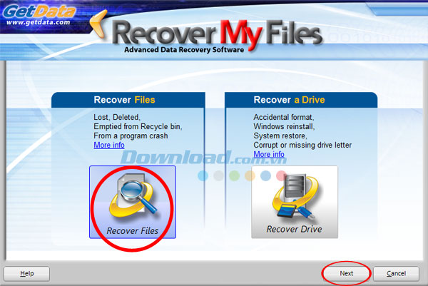 Chọn chế độ phục hồi