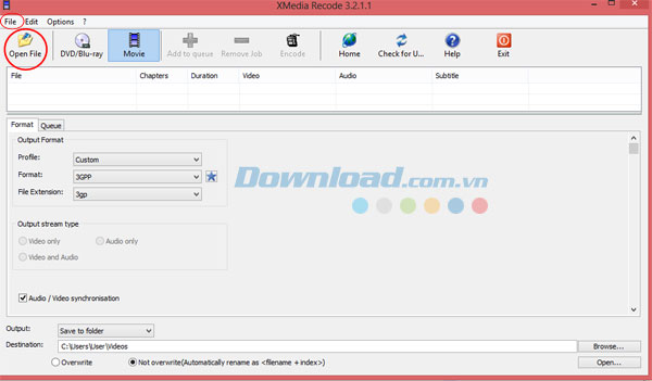 Nhập file vào chương trình