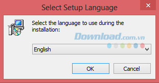 Lựa chọn ngôn ngữ cài đặt chương trình