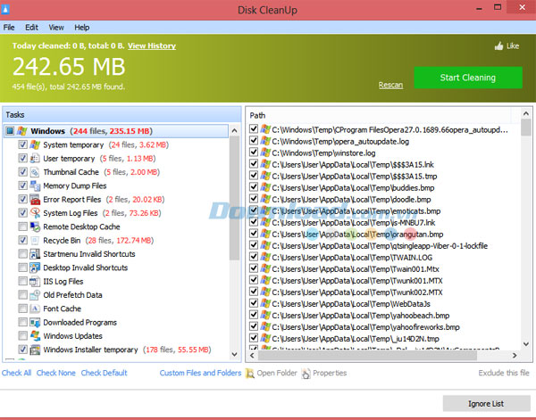 Bắt đầu dọn dẹp ổ đĩa