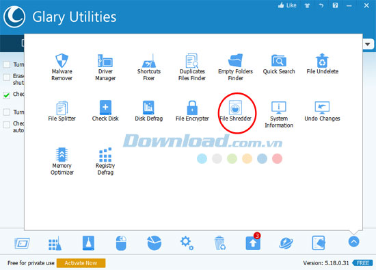 Cửa sổ File Shredder