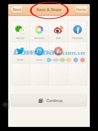 Lưu và chia sẻ ảnh