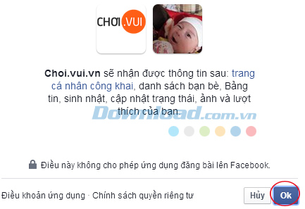 Xác nhận các điều khoản dịch vụ Cách tạo báo tết xuân Ất Mùi 2015 trên Facebook
