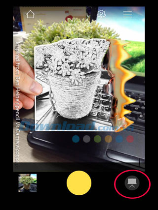 Chụp ảnh với template