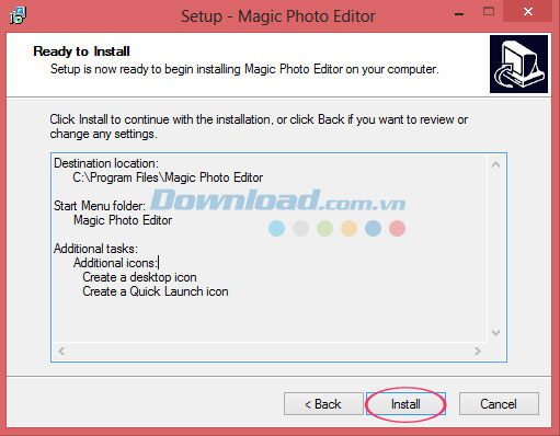Bắt đầu cài đặt