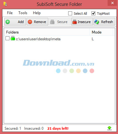 Thư mục đã được khóa