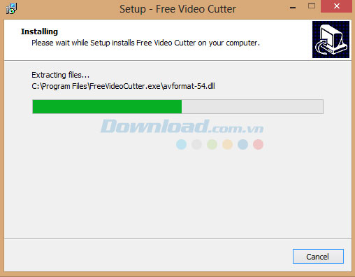 Quá trình cài đặt đang diễn ra