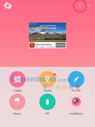 Giao diện chính Hướng dẫn sử dụng FotoRus