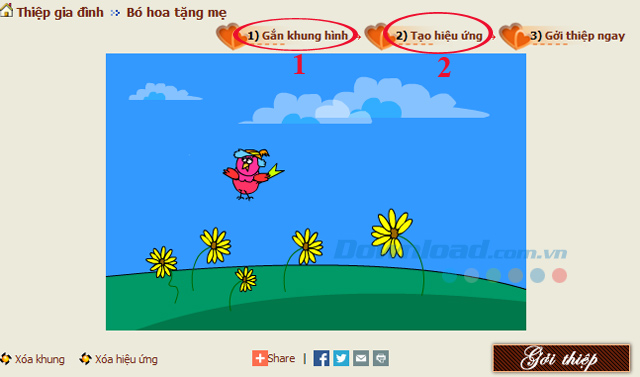 Hướng dẫn tạo thiệp chúc mừng 8/3 trực tuyến