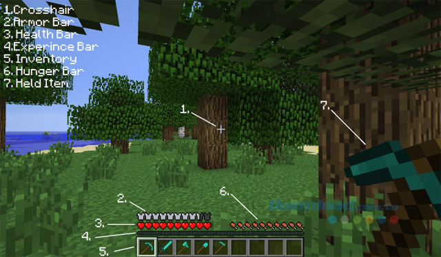 Loại bỏ HUD Cách chụp ảnh màn hình trong Minecraft