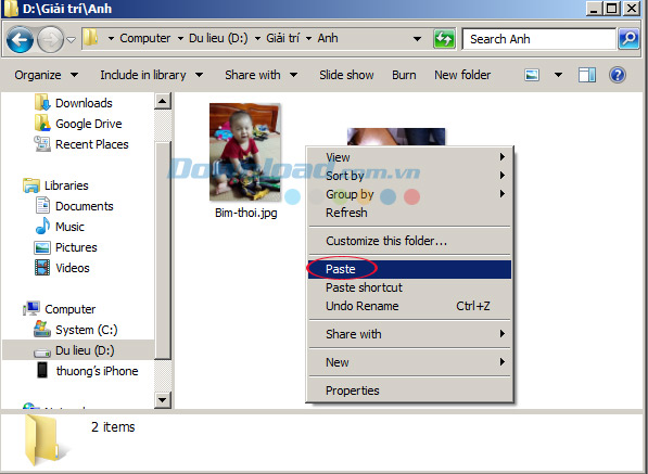 Hướng dẫn copy ảnh từ iPhone ra máy tính