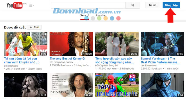 Cửa sổ đăng nhập youtube Cách up video lên youtube