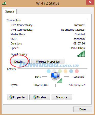 Thông tin kết nối
