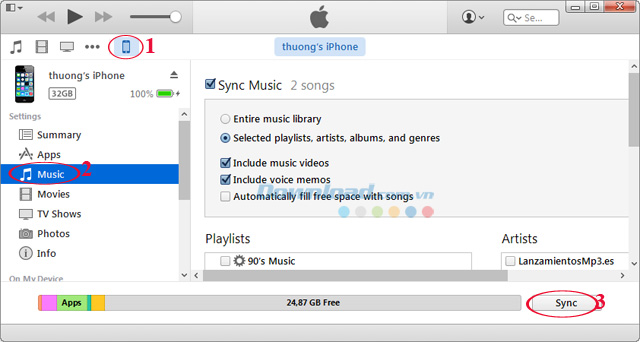 Hướng dẫn xóa nhạc trên iPhone bằng iTunes