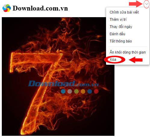Vào tùy chọn Cách xóa ảnh đã đăng trên FB