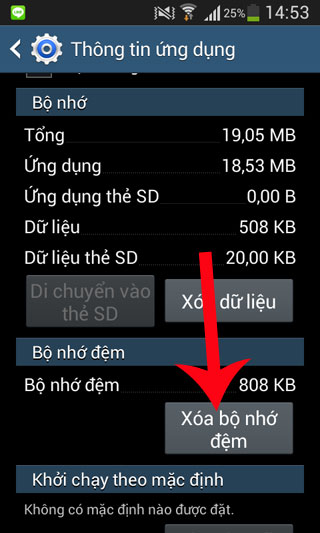 Xóa Cache google Play
