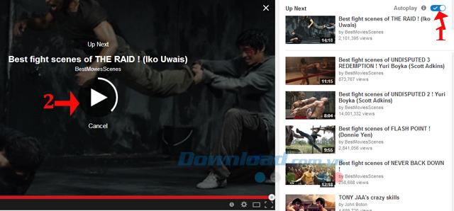 Cách tắt tính năng tự động phát Video kế tiếp trên YouTube