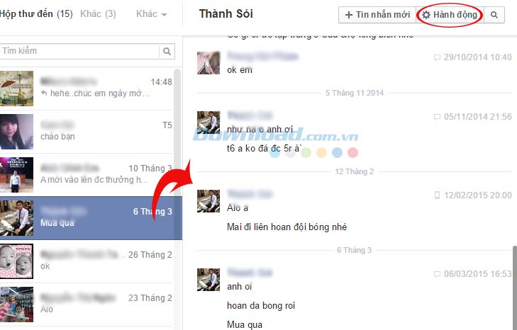 Xóa và khôi phục tin nhắn đã xóa trên Facebook