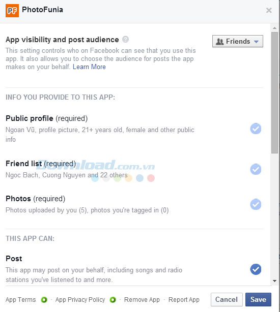Truy cập thư mục Apps