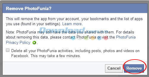 Gỡ bỏ ứng dụng khỏi Facebook