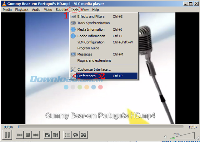 Một số phím tắt hữu ích khi sử dụng VLC Media Player