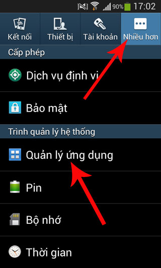 Gỡ bỏ ứng dụng không cần thiết