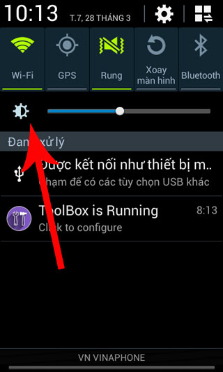 Giảm độ sáng màn hình