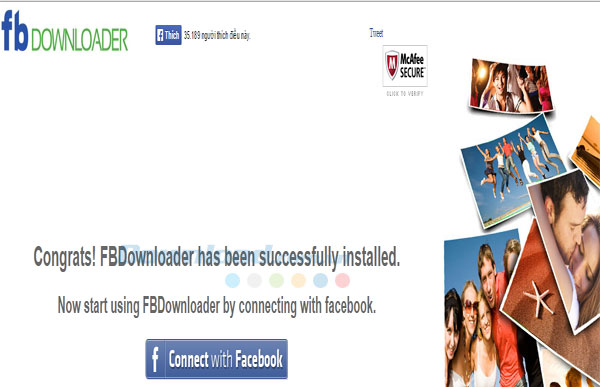 Download album ảnh trên Facebook