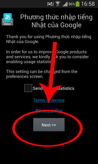 Cài đặt gõ tiếng nhật trên Android
