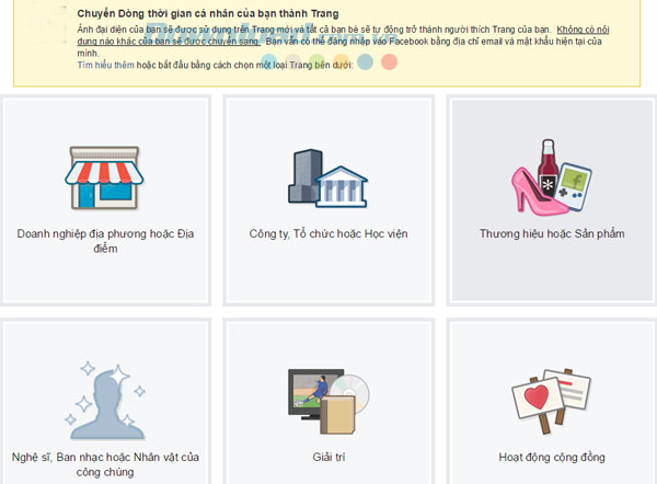  Cách chuyển từ Facebook thành Fanpage