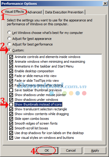 Visual Effects Hướng dẫn khắc phục tình trạng CPU chạy quá tải