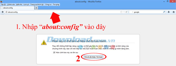 Cách tắt, bật Javascript trên Firefox