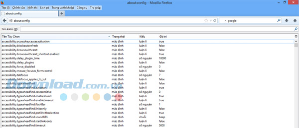 Cách tắt, bật Javascript trên Firefox