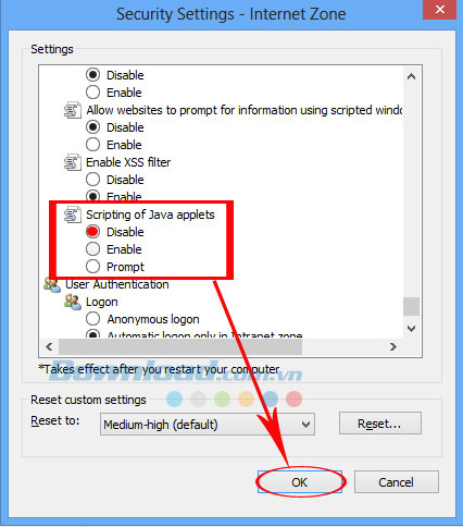 Cách tắt, bật Javascript trên Internet Explorer