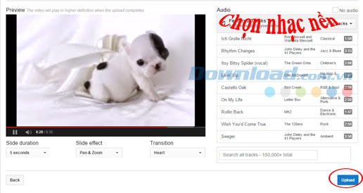 Cách làm silde ảnh trên Youtube