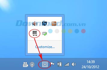Tắt bằng biểu tượng trên khay hệ thống Cách khóa touchpad trên laptop