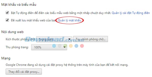 Quản lý mật khẩu Cách hiển thị mật khẩu đã lưu trên trình duyệt