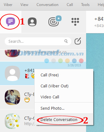 Hướng dẫn xóa lịch sử chat Viber trên máy tính