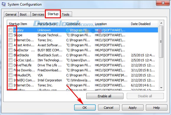 Tắt bớt ứng dụng không cần thiết Cách giúp máy tính chạy nhanh hơn